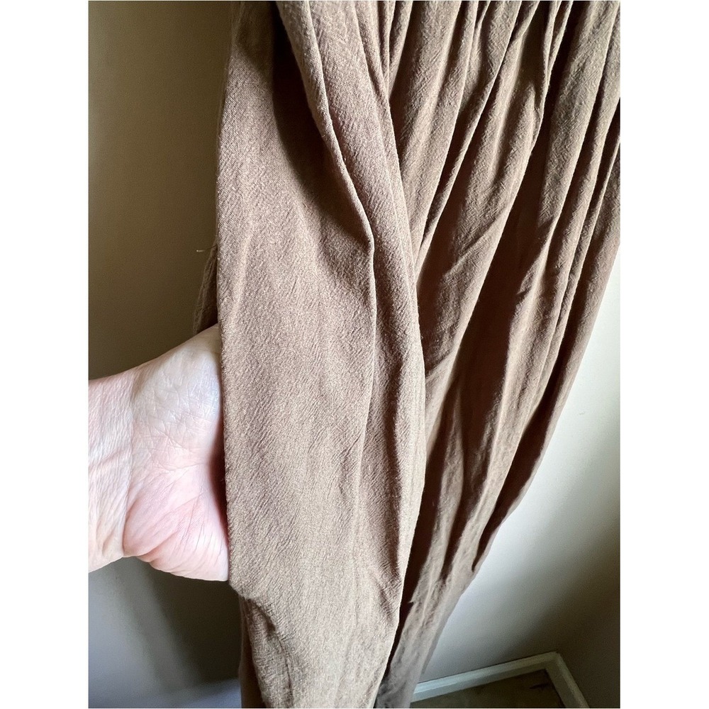 Natural Life Women S Earthy Brown Sleeveless Maxi Granola Lagenlook Hippie Flax - Picture 5 of 10